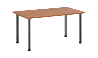 CRTR 140 jídelní stůl, kovová podnož chrom, deska 25 mm, 1394x800 mm, olše jantar